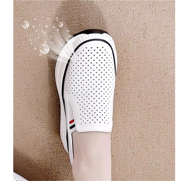 Genuine leather white shoes - Image 6