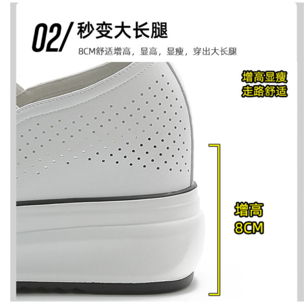 Genuine leather white shoes - Image 9