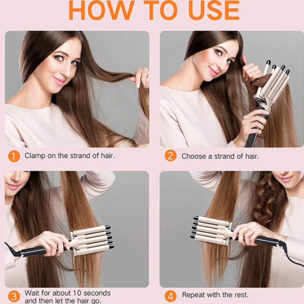 Hair Crimper Curling Iron Ceramic - Image 2